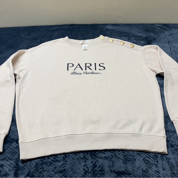 H&M Sweaters - H&M Cream Women's Sweater with Gold Button Accents size S